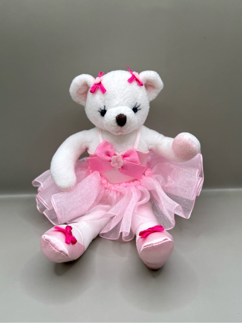 Vintage Russ Twinkle Toes Ballerina Bear Plush Stuffed Animal Doll